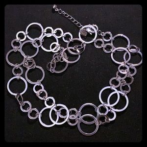 Chico’s long necklace silver tone
